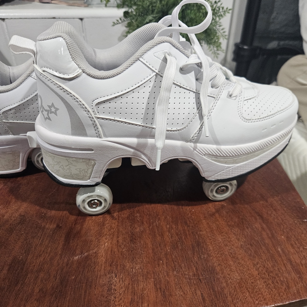 White Roller Skate Sneakers
